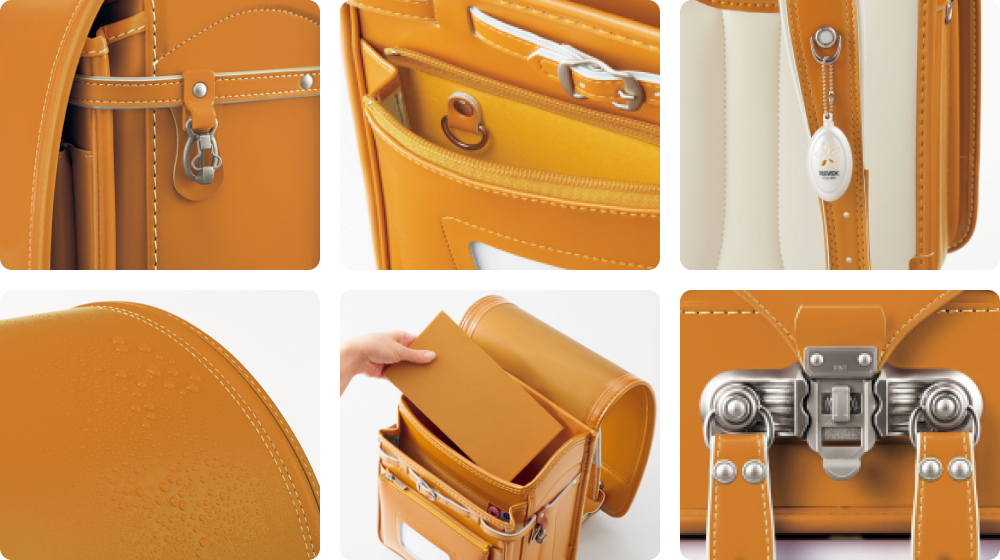 ランドセルの様々な機能を見せる画像